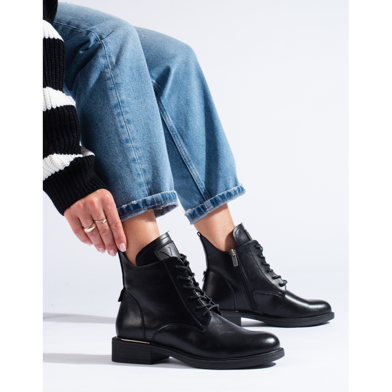 Cizme plate negre de dama Vinceza negru 1 Cizme plate negre de dama Vinceza negru 1