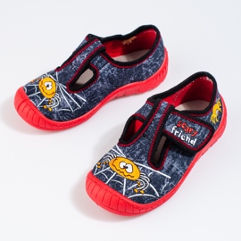 Papuci de păianjen negru și roșu de la Shelovet albastru 2