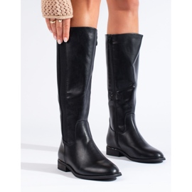 Cizme clasice de dama Shelovet negre negru 1