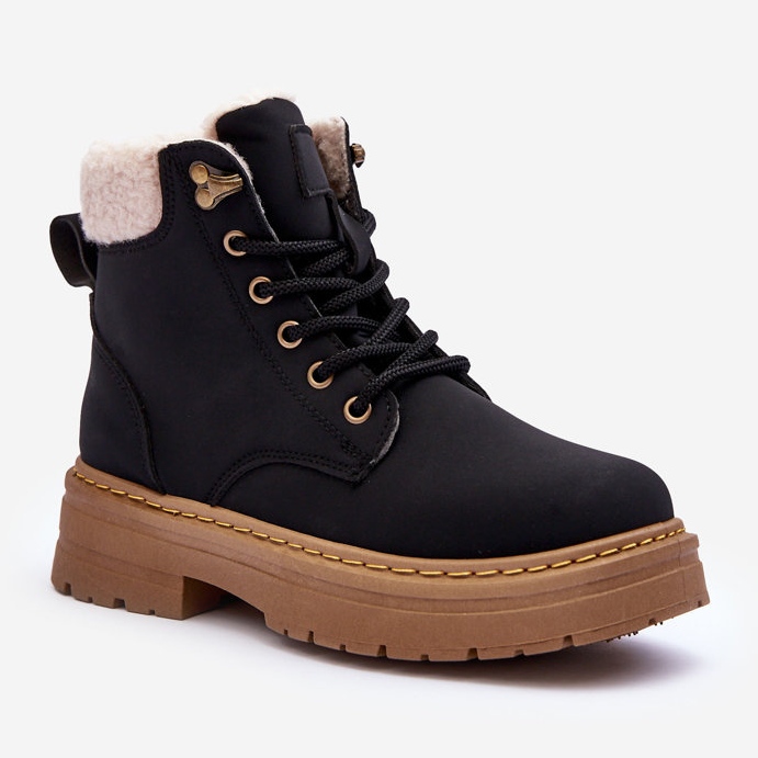 Cizme Damă Cu piele de oaie Neagră Jette negru 1