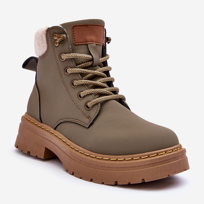 Cizme De Dama Cu Piele De Ovine Verde Jette 1