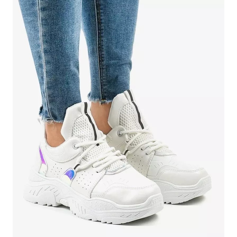 Adidași de sport albi K-505 1 Adidași de sport albi K-505 1