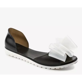 Sandale negre Meliski cu funda S5-3 negru 1