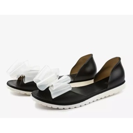 Sandale negre Meliski cu funda S5-3 negru 3