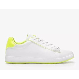 Adidași albi pentru femei Neon Yellow Carol 1