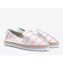 Espadrile cu dungi albastre Ottawa albastru roz 1