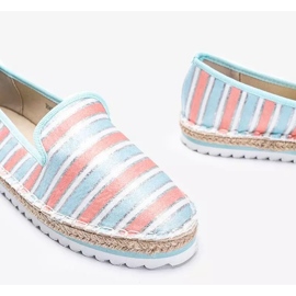 Espadrile cu dungi albastre Ottawa albastru roz 2