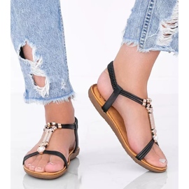 Sandale negre de damă Liva negru 2