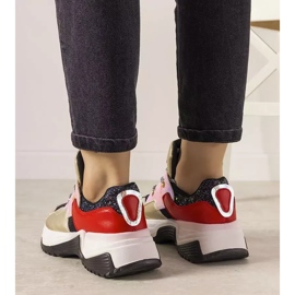 Adidași aurii cu talpă înaltă de primăvară negru 2