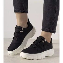 Adidași sport negri cu talpă înaltă Luna negru 1