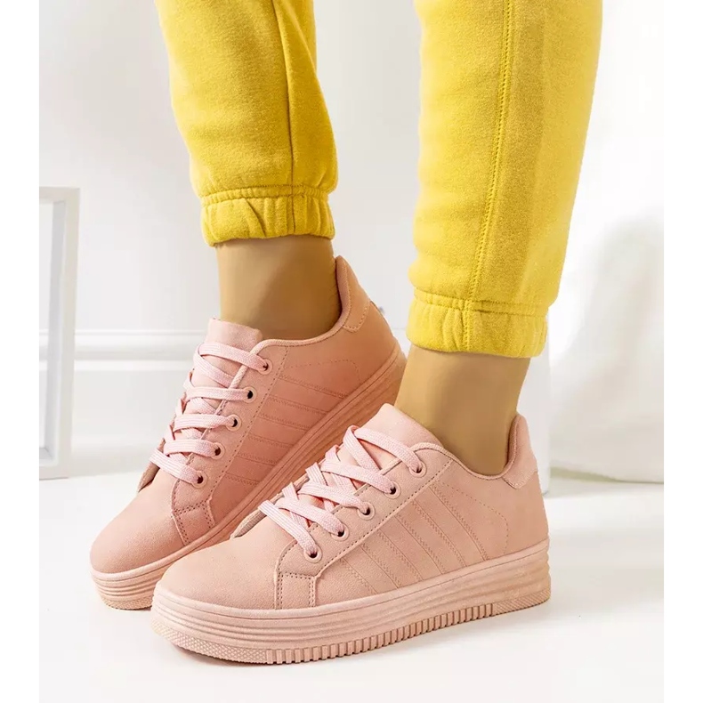 Tenisi roz pe platforma Leonor 2