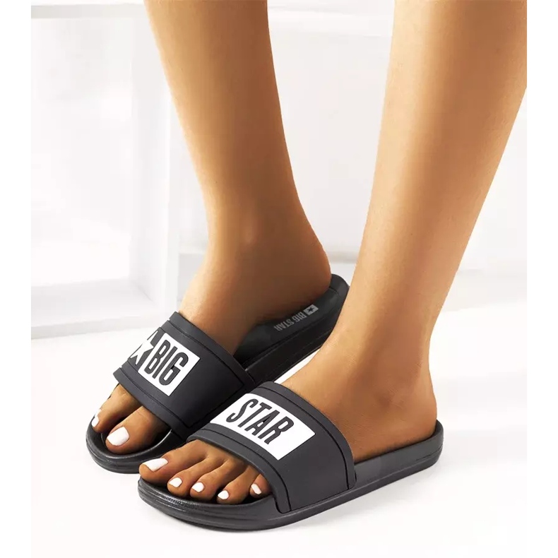 Papuci de damă negri Big Star DD274A266 negru 1