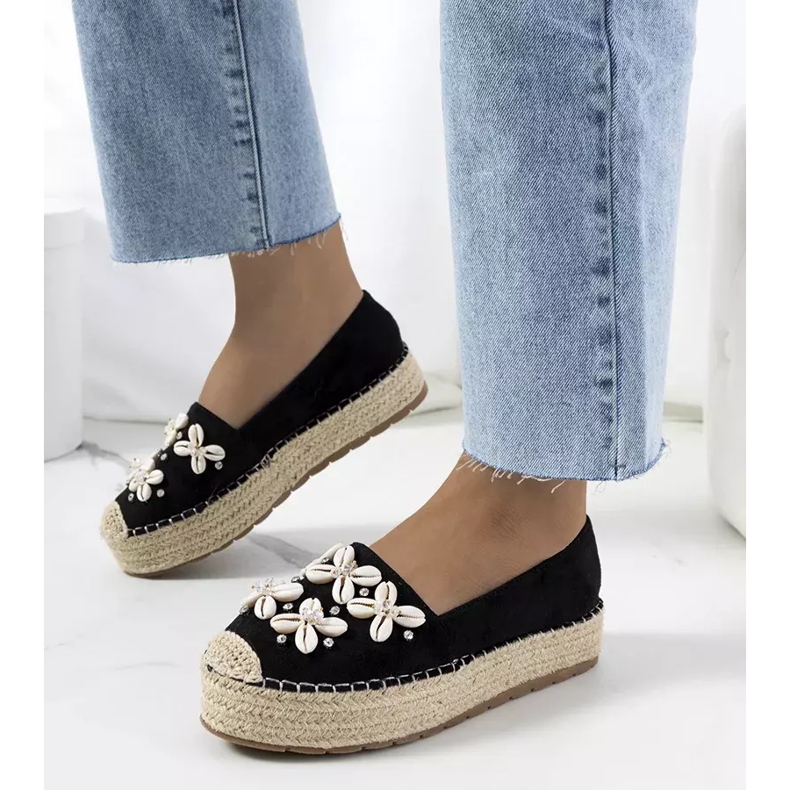 Espadrile negre pe platforma Paffen negru 1