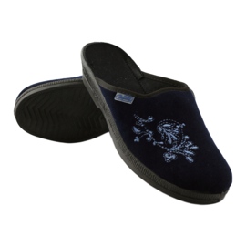 Papuci de broderie pentru femei Befado 219d426 albastru albastru marin 3