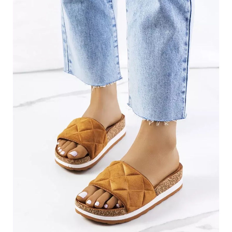 BM Sandale maro pe talpa din plută Galts 2