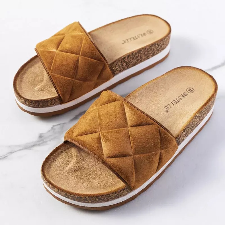 BM Sandale maro pe talpa din plută Galts 1