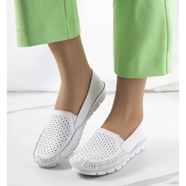 Mocasini Juiz din piele alba 1
