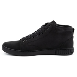 Polbut Pantofi creepers din piele pentru barbati 2108sw negru 1
