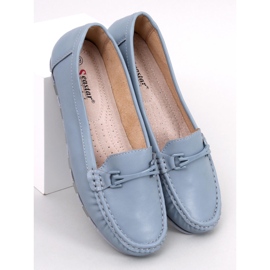 Mocasini clasici cu brant din piele Debell Blue albastru 1 Mocasini clasici cu brant din piele Debell Blue albastru 1