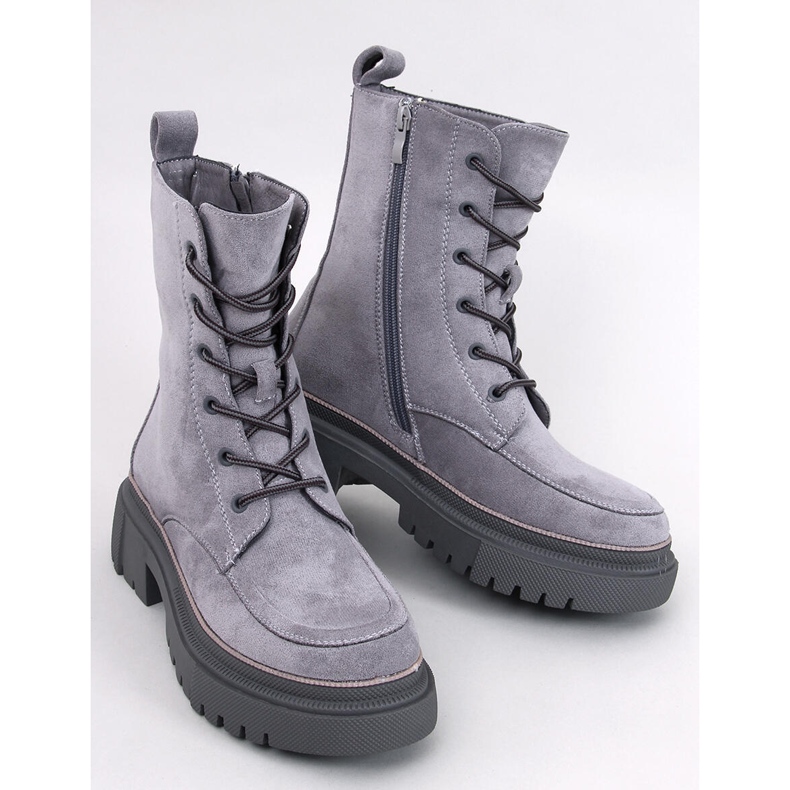 Cizme de piele intoarsa Roisin Grey gri 1 Cizme de piele intoarsa Roisin Grey gri 1