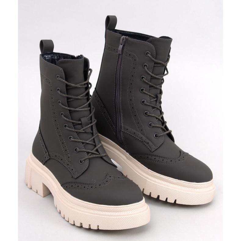 Cizme Aubert Green cu șireturi verde 1 Cizme Aubert Green cu șireturi verde 1