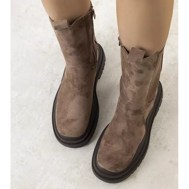 PA1 Cizme cu platformă Maro Algade 2