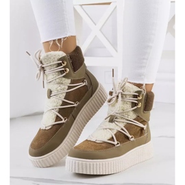 PA1 Cizme de zăpadă verzi de damă de la Laursen bej maro kaki 1 PA1 Cizme de zăpadă verzi de damă de la Laursen bej maro kaki 1