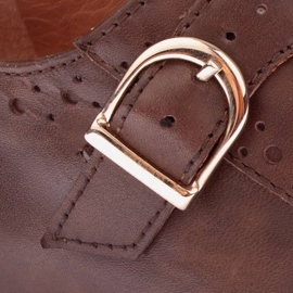 Marco Shoes Călugări din piele naturală maro 2