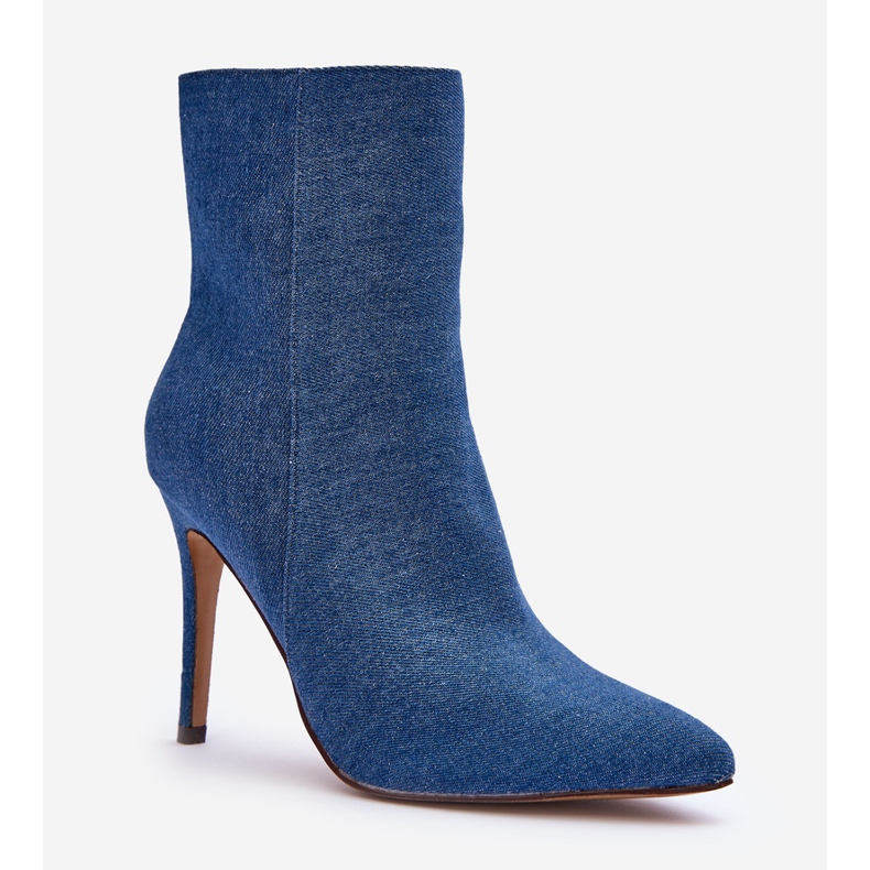 FB2 Blugi Cizme Toc Înalt Albastru Eberpia 1