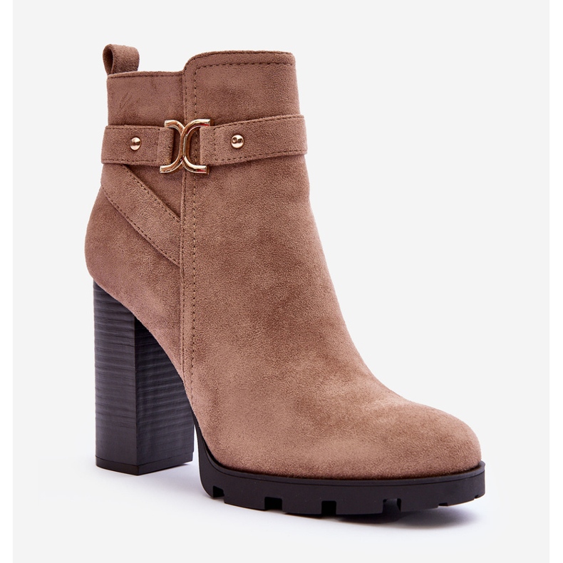 FB2 Cizme Liani Cu Toc Înalt Bej 1 FB2 Cizme Liani Cu Toc Înalt Bej 1