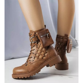 BM Cizme ajurate maro Cecelia 1