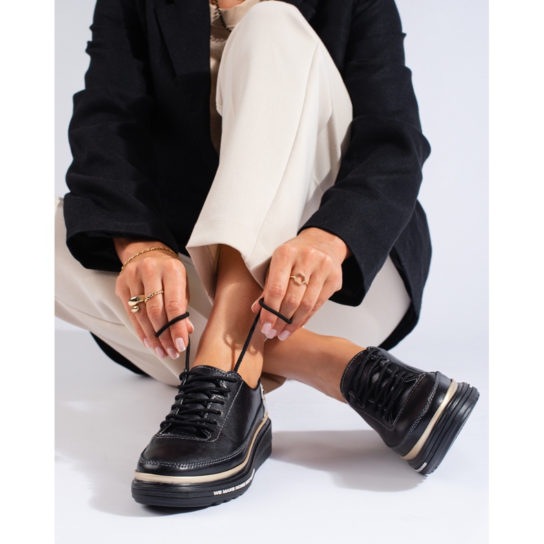 SHELOVET Pantofi Shlovet de dama din piele neagra negru 1