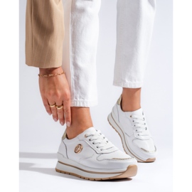 Pantofi de sport alb din piele de la Shelovet 1