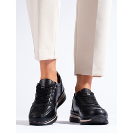 Tenisori Shelovet din piele neagră negru 2