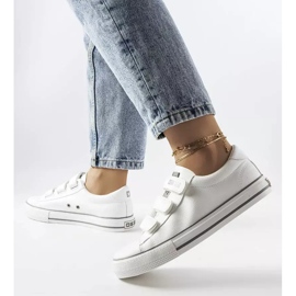 Tenisi albi cu Velcro Big Star LL274A205 2