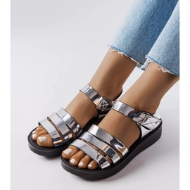 Sandale QT2311-3 Argintiu Tpu negru 1