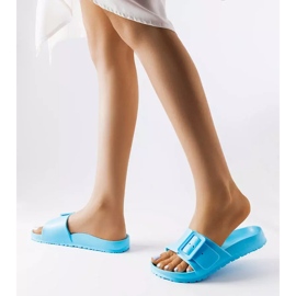 Glisoare de cauciuc albastru cu cataramă de la Nelm 2 Glisoare de cauciuc albastru cu cataramă de la Nelm 2