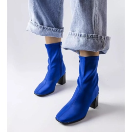 Inna Botine albastre din satin de la Laforgen albastru 1