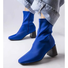 Inna Botine albastre din satin de la Laforgen albastru 2