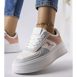 Adidași cu platformă roz și albastru de la Gidle 1