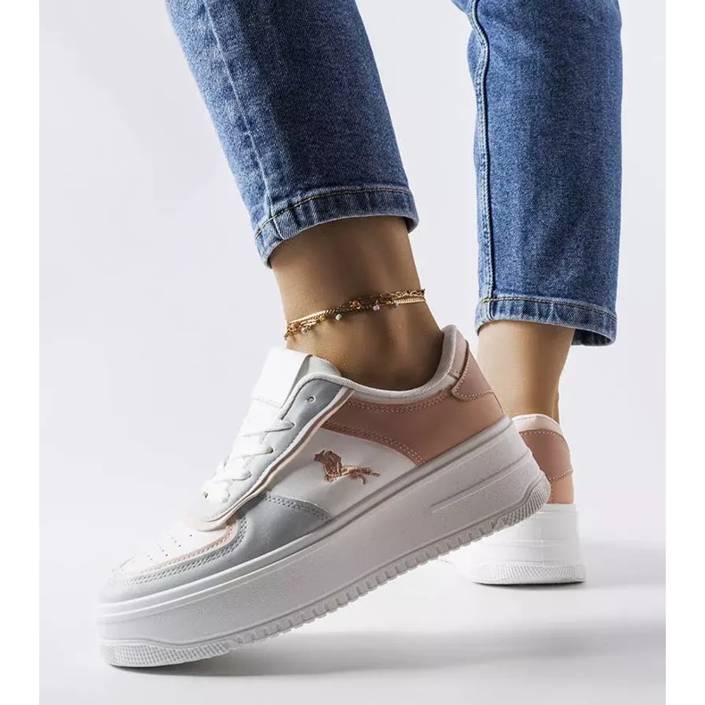 Adidași cu platformă roz și albastru de la Gidle 2