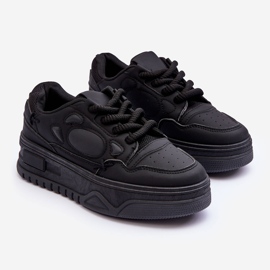 PG1 Pantofi de damă cu platformă Black Finos negru 2