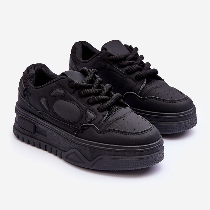 PG1 Pantofi de damă cu platformă Black Finos negru 2