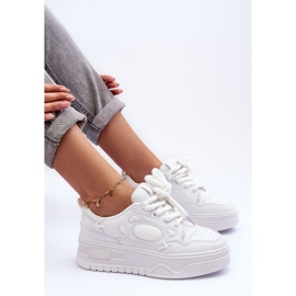 PG1 Pantofi de damă cu platformă Finos alb 1