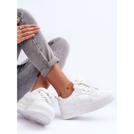 PG1 Pantofi de damă cu platformă Finos alb 2