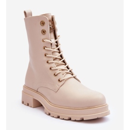 Vinceza Botine Muncitoare Cu Decorat Yemannis Bej 1