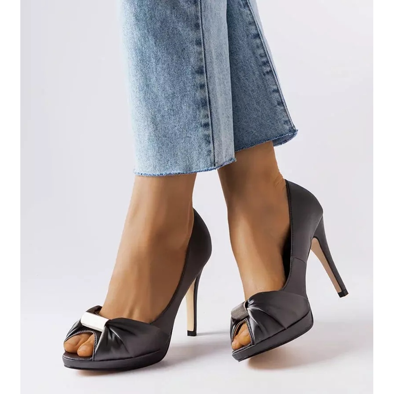 Tocuri gri peep toe de la Paré 1