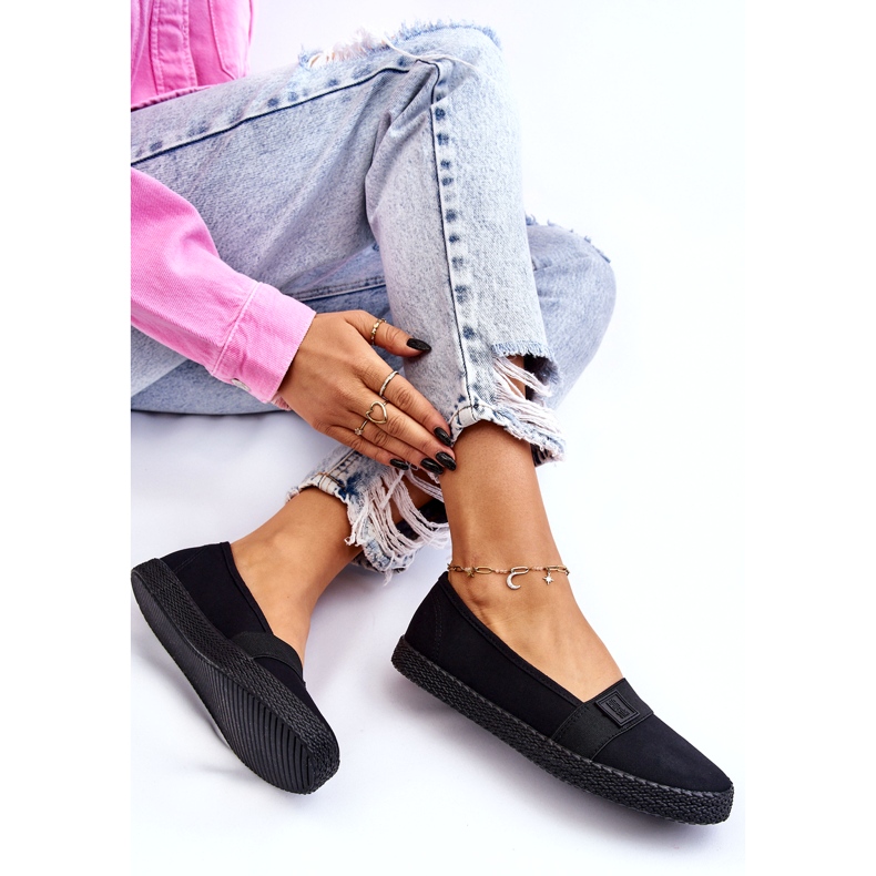 Pantofi slip-on Big Star pentru damă LL274200 negri negru 2