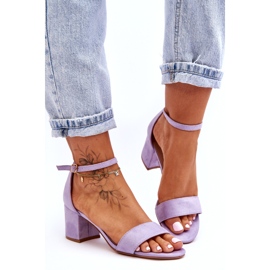 Sandale clasice cu toc mic Honeymoon violet din piele intoarsa 3 Sandale clasice cu toc mic Honeymoon violet din piele intoarsa 3