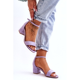 Sandale clasice cu toc mic Honeymoon violet din piele intoarsa 4 Sandale clasice cu toc mic Honeymoon violet din piele intoarsa 4